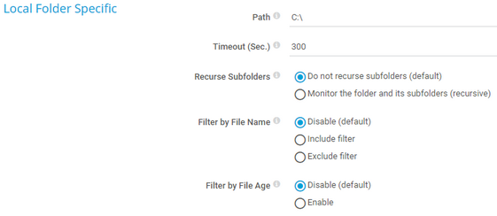 Local Folder Specific Local Folder Specific